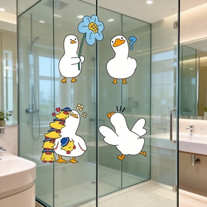 Nuevo <span class=keywords><strong>Adhesivo</strong></span> Animado de Pato para Ventana, Baño, Refrigerador, Sala de Estar, Vidrio, <span class=keywords><strong>Adhesivo</strong></span> de Electricidad Estática - Product Image 3