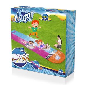 Bestway 52320 H2OGO Slide comprend Speed Splash Landing, excellent jouet d'été pour l'extérieur, toboggan aquatique double <span class=keywords><strong>course</strong></span> multicolore Llama Rama - Product Image 6