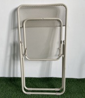 Chaises pliantes chaises pliantes à cadre en métal siège commercial empilable Portable Triple dos contreventé pour mariage à domicile bureau