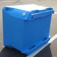 Boîte à poisson rotomoulée isolée avec logo couleur personnalisé 660 700, bac alimentaire pour poisson, conteneur en plastique industriel pour fruits de mer