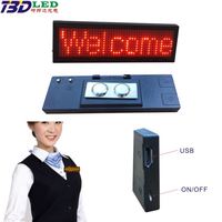 Insignia de nombre LED luminosa, placa de nombre LED magnética, insignia de Pin LED, USB, PC, portátil, desplazamiento programable, mensajes personalizados, etiqueta de nombre LED