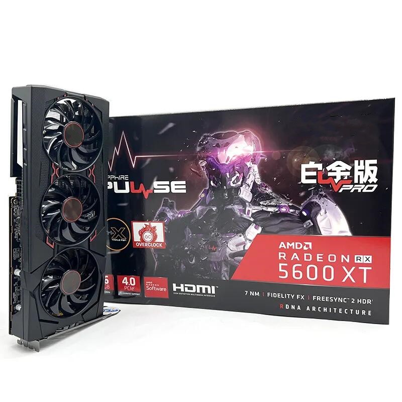 99% Новый Radeon RX 5600 XT 6G GDDR6 настольная видеокарта 5600XT игровой ПК сервер GPU 580 8 ГБ RTX 4070 4090 3060 3070 2060