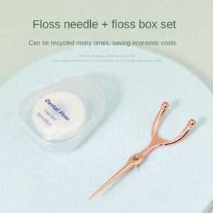 Factory Spot Stainless Steel <b>Toothpick</b> Set Oral Teeth Cleaning Tools with Tooth Flosser Tartar Dental Flosser for Home Use - Product Image 4