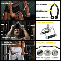 VIGFIT Corde de triceps portable et durable en acier allié et caoutchouc, équipement d'entraînement de musculation Big Bird Gym, accessoires de fitness