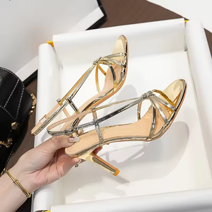 Sandales à talons hauts pour femmes, sandales d'été pour dames, chaussures de marche et de ville, sandales à talons de créateur pour l'extérieur - Product Image 4