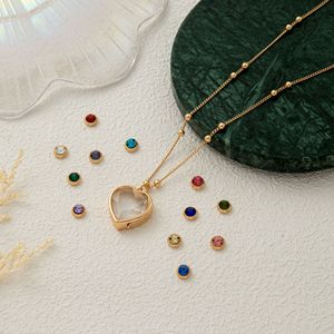 Collar con Colgante Vintage de Corazón en Cobre Chapado en Oro con Cadena de Cuerda, Diseño de Caja DIY, Estilo de Lujo Ligero para Mujeres y Unisex - Product Image 2