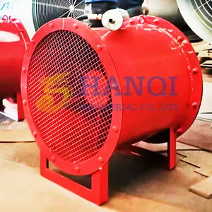 Portable pneumatic blowers powered only by compressed air ventilation exhaust smoke for mining case