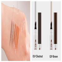 Microblading Fourche Maquillage avec Vegan Brush Imperméable À L'eau Résistant À La Sueur Cosmétique Essentiel Longue Durée Sourcils Enhancer Stylo