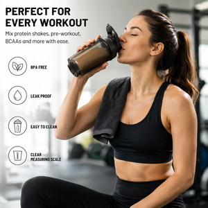 Botella Mezcladora de Proteínas al por Mayor de 500ml, Libre de BPA, PP, con Logotipo Personalizado, Asa, Escala Dual ML/OZ, Vaso Mezclador Deportivo para Gimnasio con Bola Mezcladora, OEM - Product Image 6