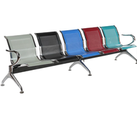 Chaise d'attente en acier inoxydable de haute qualité, 3/4/5 places, robuste pour hôpital, gare, aires d'attente publiques, directement de l'usine