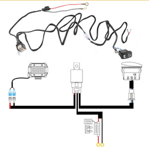 <b>Led</b> <b>Light</b> <b>Bar</b> Relay Wiring Harness 12V DC With Rocker Switch For Upgrade Retrofit - Product Image 5