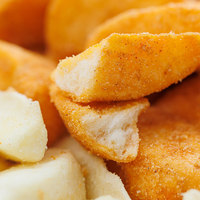 Tranches de pommes de terre croustillantes saveur sel marin, fromage et ail, prêtes à consommer, en vrac, vente en gros