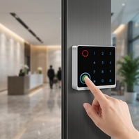 Control de Acceso Biométrico RFID IP66 a Prueba de Agua con Huella Dactilar, Contraseña, Tarjeta, Aplicación Tuya, Pantalla Táctil Independiente para Apertura de Puerta
