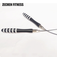 Gym fitness noir premium roulement réglable PVC vitesse corde à sauter