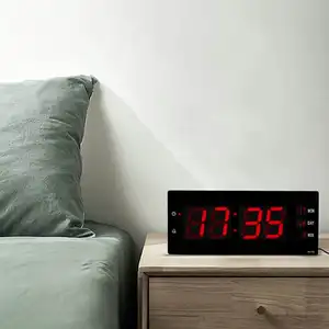 YV33 Relógio de parede LED grande de 15 polegadas Reloj de pared de dígito grande