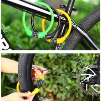 Câble de sécurité pour vélo YOUME en acier avec cadenas à code, antivol, accessoires de verrouillage
