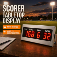 Tableau de score LED pour cricket avec télécommande sans fil, affichage numérique multi-innings pour le chronométrage des matchs