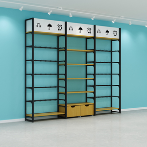 Miniso Shelf <strong>Display</strong> Racks Retail Store Floor Standing Metal Shelves Backless <strong>Display</strong> Stand - Product Image 1