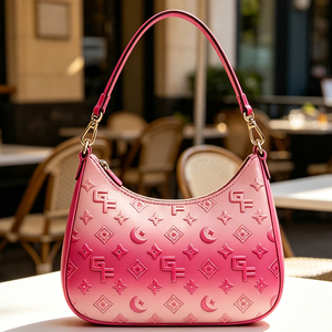 OEM Fashion Women's Shoulder Bag Gradient Pink High Quality PU Leather <b>Handbag</b> Elegant Daily Carry Purse - Product Image 1