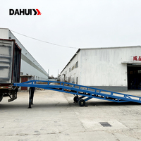 Rampe de chargement mobile manuelle CE 6T 8T 10T 12T 15T en acier au carbone à faible bruit avec pneus pleins
