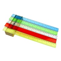 BECOL vente en gros règles de publicité transparentes colorées 30CM règle droite en plastique avec échelle claire pour l'école