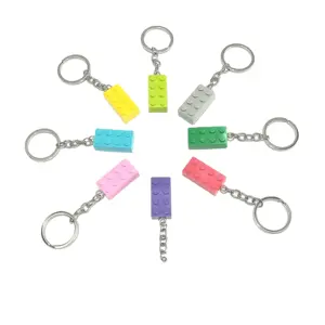 Classic building block 2 * 4 new creative keychain/keyring pendant compatible with 850152 decorative gifts