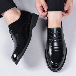 Zapatos Oxford de Cuero para Hombre, Punta Puntiaguda, Suela de Goma Antideslizante, Zapatos de Vestir para Boda, Otoño, Formales, Cómodos, Estilo Británico - Product Image 3