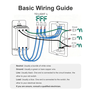 Interruptor de Pared Inteligente WiFi Estándar de EE. UU. de 3 Botones, Interruptor de Luz Inteligente, Interruptor Inteligente con Aplicación <span class=keywords><strong>Smart</strong></span> Life, Compatible con Alexa - Product Image 6