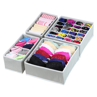 Vente en gros pliable Table de cuisine placard armoire soutien-gorge chaussettes sous-vêtements organisateur boîte de rangement tiroir séparateurs