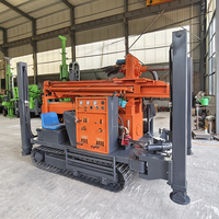 Foreuse hydraulique rotative sur chenilles, à moteur diesel, avec pompe à boue pour le forage profond des nappes phréatiques