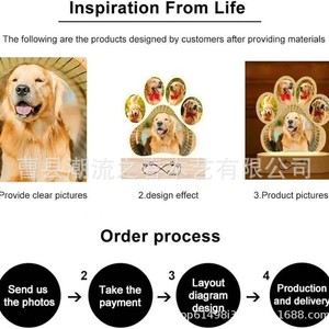 Pet-shaped wooden base acrylic night <b>light</b>, various styles LED night <b>light</b> for home and <b>indoor</b> photo display - Product Image 5