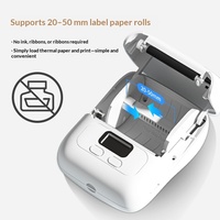 Printer Label Thermal Genggam Phomemo M110 untuk Penggunaan di Rumah, Pencetakan Label Harga Pakaian, Barcode, Ukuran Kertas Maksimal 58mm