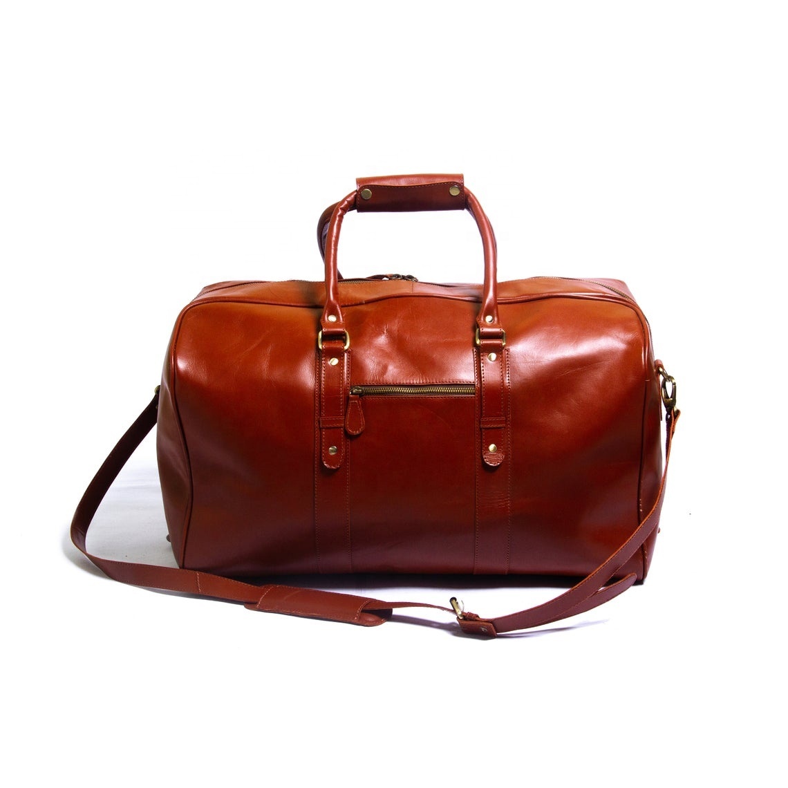 Full Grain Leather Classic Leather Travel Luggage Weekender Bag, Duffle Leather Holdal Overnight Bag for Men OEM & FBA Product