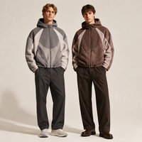 Veste d'hiver décontractée personnalisable, coupe-vent, fermeture éclair sur le devant, pour le camping, les voyages, le quotidien, pour hommes, best-seller en Europe