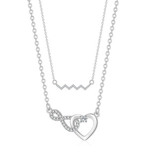 Mwsc — collier de mariage créatif avec pendentif infini, chaîne en argent et Zircon pour femme, Design Original - Product Image 1