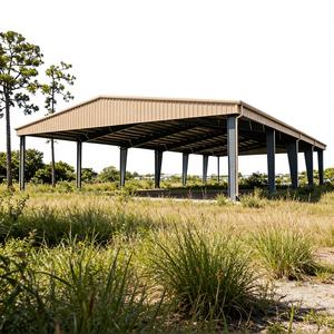 Nave industrial prefabricada de acero de alta resistencia para arena ecuestre, estructura de rejilla de gran envergadura de 60x120 pies, resistente a la intemperie, directo de fábrica - Product Image 1