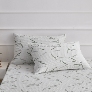 Couvre-lit Offre Spéciale taille personnalisée 200gsm 40% bambou 60% polyester couche d'air literie avec protecteur imperméable 1 et taie d'oreiller 2 - Product Image 4