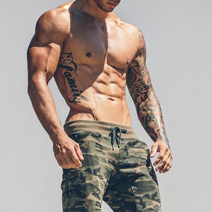 Pantalones de camuflaje verde militar para gimnasio, pantalones de chándal ajustados para Fitness, venta al por mayor - Product Image 3