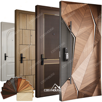 Porte intérieure en bois massif classique, style européen, pour villa, hôtel, maison
