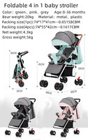 Cadre en aluminium de haute qualité, Chine, Hot Mom, OEM, logo personnalisé sur le cadre, acheter une poussette pliable pas chère 3 en 1