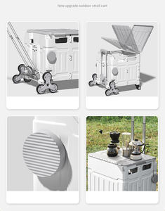 Varilla de tracción de vagón de comestibles de plástico plegable OEM para subir escaleras para acampar al aire libre, picnics y almacenamiento de furgonetas - Product Image 5