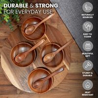 8 cuillères en bois pour la cuisine, ustensiles en bois de teck pour la cuisine, ustensiles de cuisine en bois antiadhésifs, ensembles de cuillères en bois