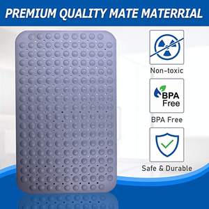 Alfombrillas <span class=keywords><strong>de</strong></span> Baño Antideslizantes <span class=keywords><strong>de</strong></span> PVC Ecológicas, Alfombrillas <span class=keywords><strong>de</strong></span> Masaje <span class=keywords><strong>para</strong></span> Pies con Ventosas, Orificio <span class=keywords><strong>de</strong></span> Drenaje, Lavables a Máquina, Alfombrillas <span class=keywords><strong>para</strong></span> <span class=keywords><strong>Ducha</strong></span> - Product Image 3