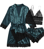 Sous-vêtements de nuit doux et soyeux pour la maison, demi-chemises avec bordure en dentelle, différentes tailles pour le repos quotidien et les occasions de détente privées