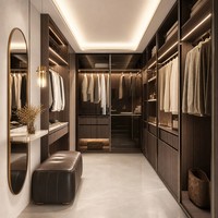 Sistema de Armario Moderno, Armario de Madera, Almirah de Madera Maciza, Armario Personalizado, Muebles de Dormitorio, Armario Vestidor, Cajonera