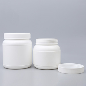 Hộp đựng bột dinh dưỡng bằng nhựa trắng đen 1L 2L 3L, lọ đựng whey protein rỗng, có thể in nhãn tùy chỉnh - Product Image 4