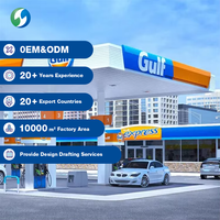 Toldo de Gasolinera con Iluminación LED y Logotipo de Marca Personalizado, Toldo de Aluminio para Estación de Servicio, Toldo Iluminado para Estación de Combustible