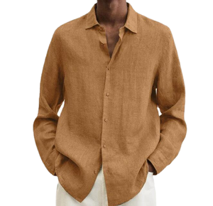 Camicia Casual da <span class=keywords><strong>Uomo</strong></span> in Maglia di Cotone a Maniche Lunghe con Scollo a V, Tinta Unita, Traspirante, Vestibilità Ampia, Semplice, per la Primavera - Ingrosso di Fabbrica - Product Image 5