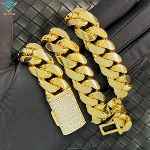 Collier chaîne cubaine en argent 925 plaqué or 18 carats avec moissanite VVS certifiée GRA, coupe brillante, pour homme, style hip-hop - Product Image 4