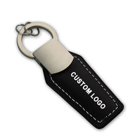 Porte-clés carré en cuir avec logo personnalisé, plaque métallique en alliage de zinc découpée et imprimée, haute qualité, écologique, pour clés de voiture
